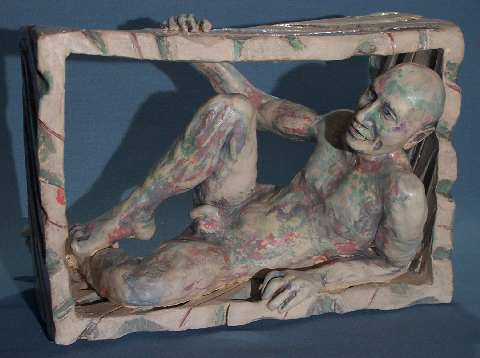 Framed Male Figure - Lounging Inside